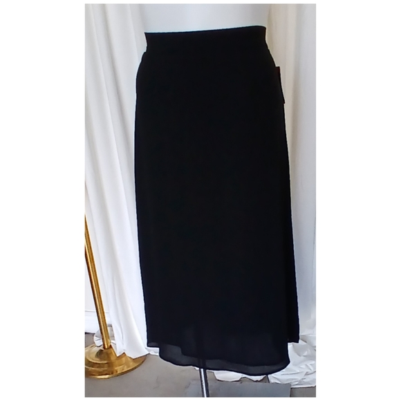 Vince Camuto Black Midi A-Line Skirt for Work - Picture 6 of 6